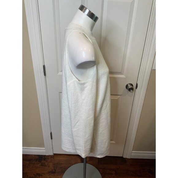 Reformation Surplus Fabric White Terry Cold Shoulder Long Sleeve Top Size Small - Picture 2 of 6